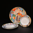 Luxury modern dinnerware from the Caballos collection, combining sophisticated timeless style with equestrian elegance.